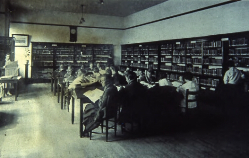 Students in Library in Adminstration Building, c. 1915-20