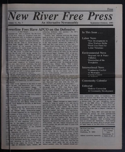 New River Free Press, September 1993