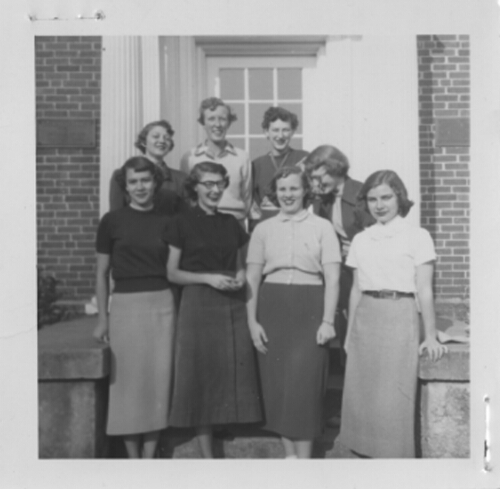 6.1.18: Unidentified students on campus, 1950s
