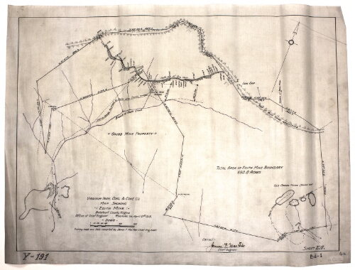 VIC&C Map of Edith Mines, Boutetourt VA