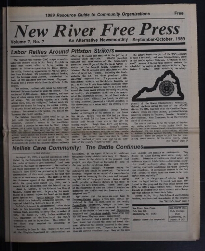 New River Free Press, September 1989