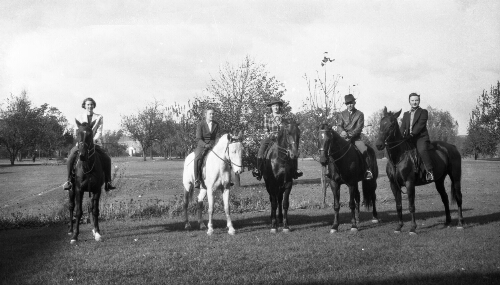 3.18.1-13: Radford College students riding in the New River Valley, c. 1936-38