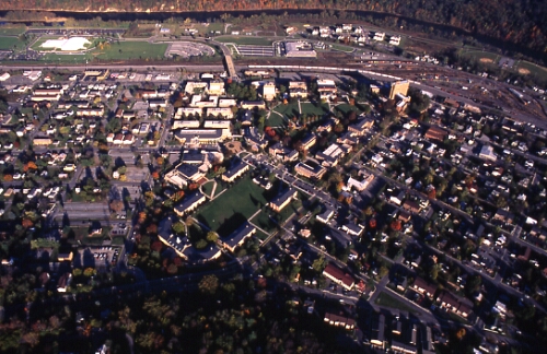 Aerial photograph of Radford University campus, Fall 1995.