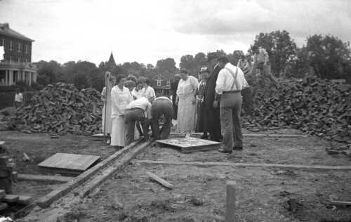 3.7.3-2: Laying the foundation for Walker Hall, 1934.
