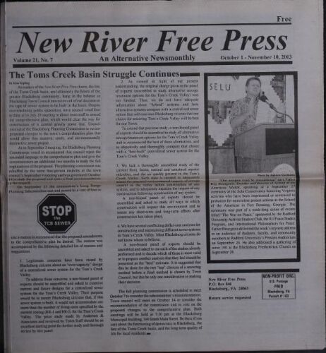 New River Free Press, October 2003