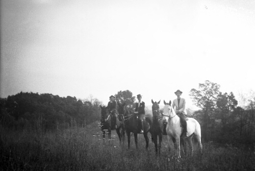 3.18.1-7: Radford College students riding in the New River Valley, c. 1936-38