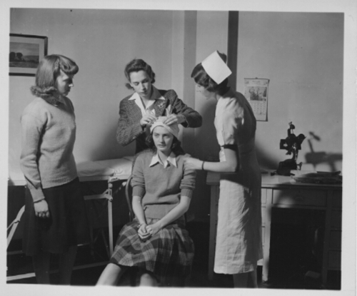First Aid Class during World War II