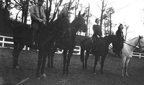 3.18.1-31: Radford College students riding in the New River Valley, c. 1936-38