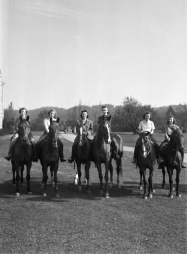 3.18.1-10: Radford College students riding in the New River Valley, c. 1936-38