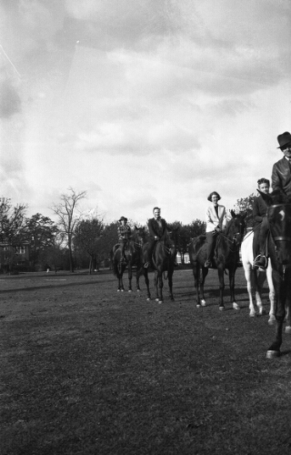 3.18.1-1: Radford College students riding in the New River Valley, c. 1936-38
