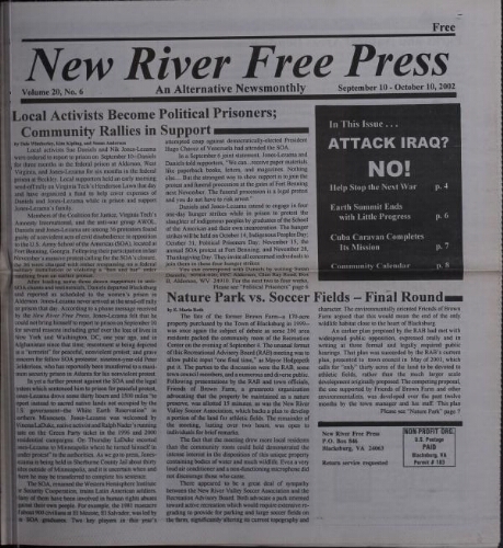 New River Free Press, September 2002