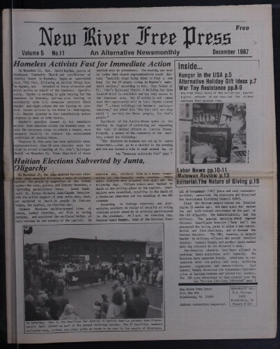 New River Free Press, December 1987