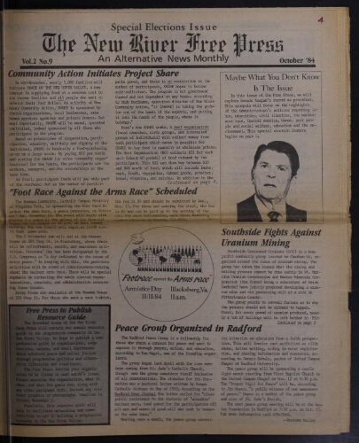 New River Free Press, October 1984
