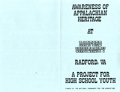 Awareness of Appalachian Heritage at Radford University