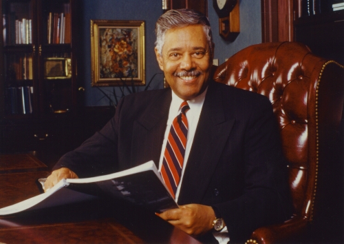 President Douglas Covington in his office.