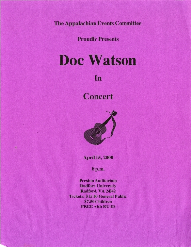 Doc Watson in Concert