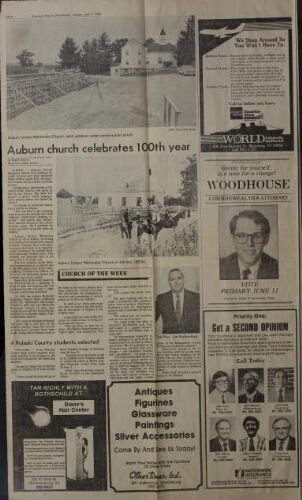 Auburn United Methodist Church Newspaper Article