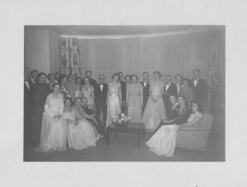 6.1.39: Formal social event on campus, 1950s