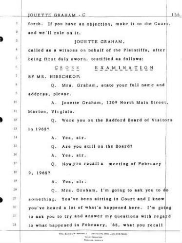 2.5 Testimony of Jouette Graham in the case Jervey vs. Martin February 22, 1972
