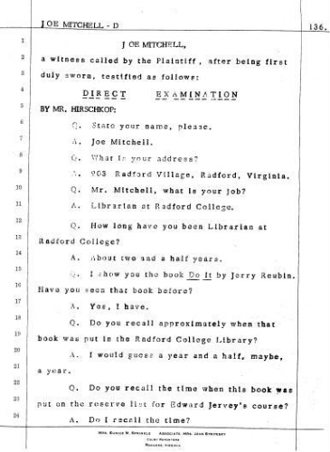 5.6_Testimony of Joe Mitchell in the case Jervey vs. Martin on February 25, 1972