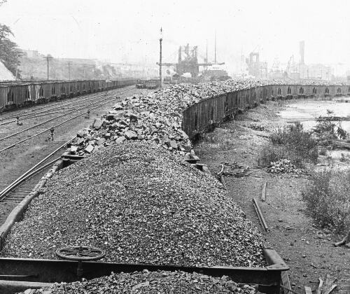 A Trainload of Coal from Pittsburgh Fields for Lake Superior Consumption, Conneaut, Ohio