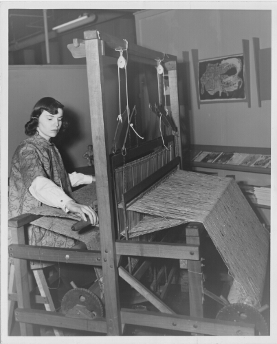 1.21.1:Student weaving in class, c. 1930s