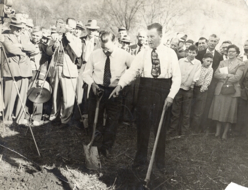 Bill Blizzard breaking ground for a union hospital