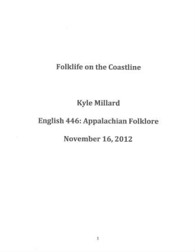 Folklife and Coastline