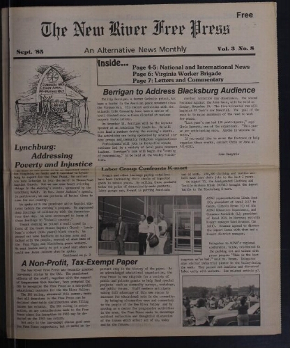 New River Free Press, September 1985