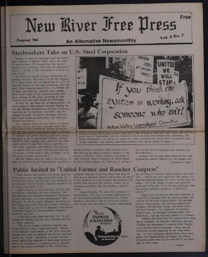 New River Free Press, August 1986