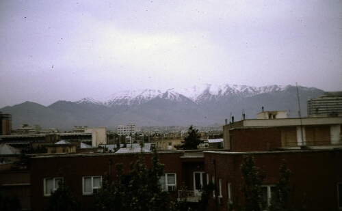 3B011 The Elburz Mountains from my room in the Palace Hotel in Tehran, Iran