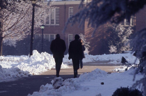 Students in winter.