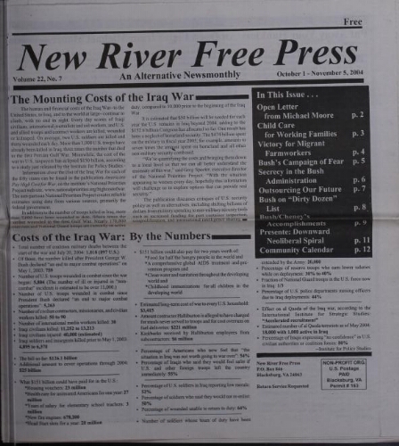 New River Free Press, October 2004