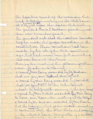 Executive Board Minutes, 1937