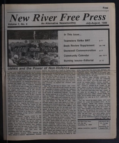 New River Free Press, July 1989