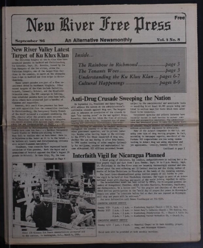 New River Free Press, September 1986