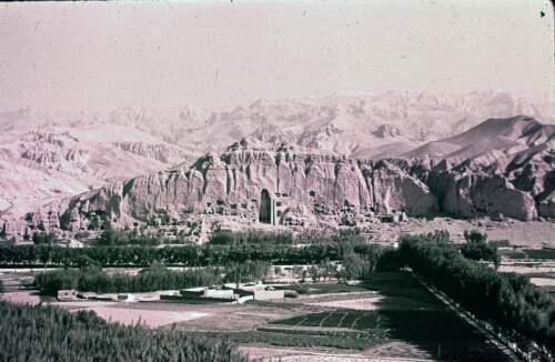 3A073 Valley of Bamiyan with small Buddha