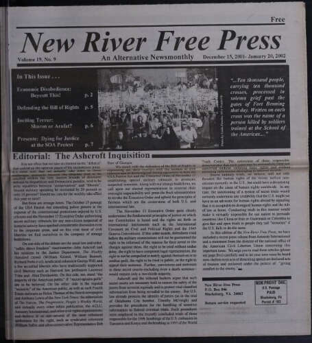 New River Free Press, December 2001