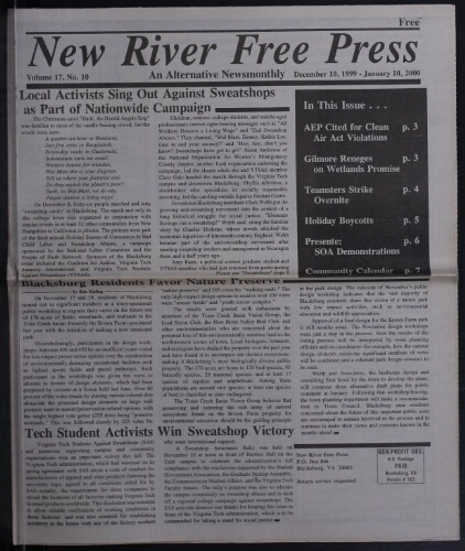 New River Free Press, December 1999