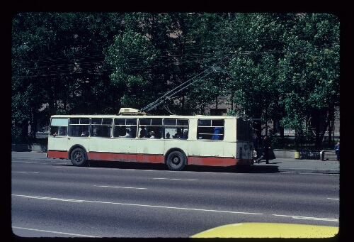 Type of Rubber Tired Electrical Buses Common in USSR-Moscow