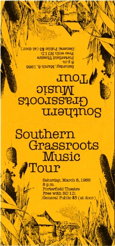 Southern Grassroots Music Tour Table Tent