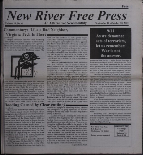 New River Free Press, September 2001