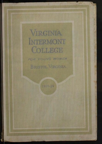 Virginia Intermont College 1927-1929