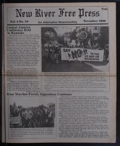 New River Free Press, November 1986