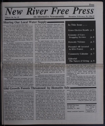 New River Free Press, December 1996