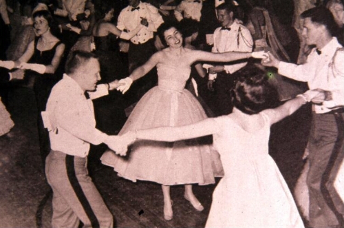 Unidentified students dancing.