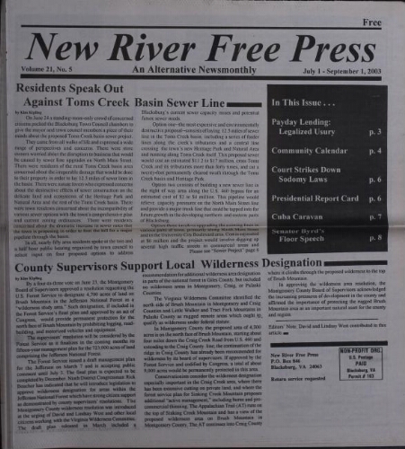New River Free Press, July 2003