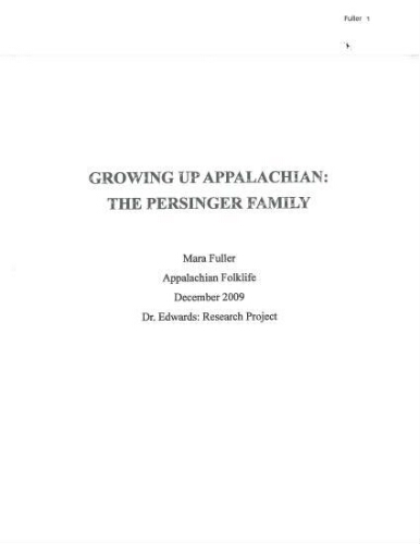 Growing Up Appalachian: The Persinger Family
