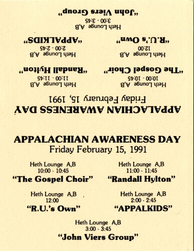 Appalachian Awareness Day Table Tent