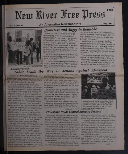 New River Free Press, July 1986